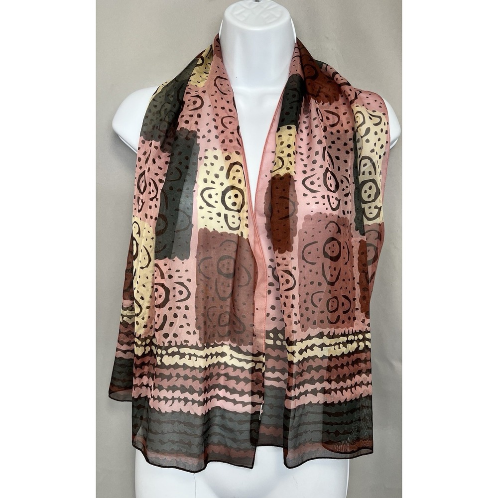 Judy Napangardi Martin Art Multicolor Rectangle Scarf‎ 50"x16"